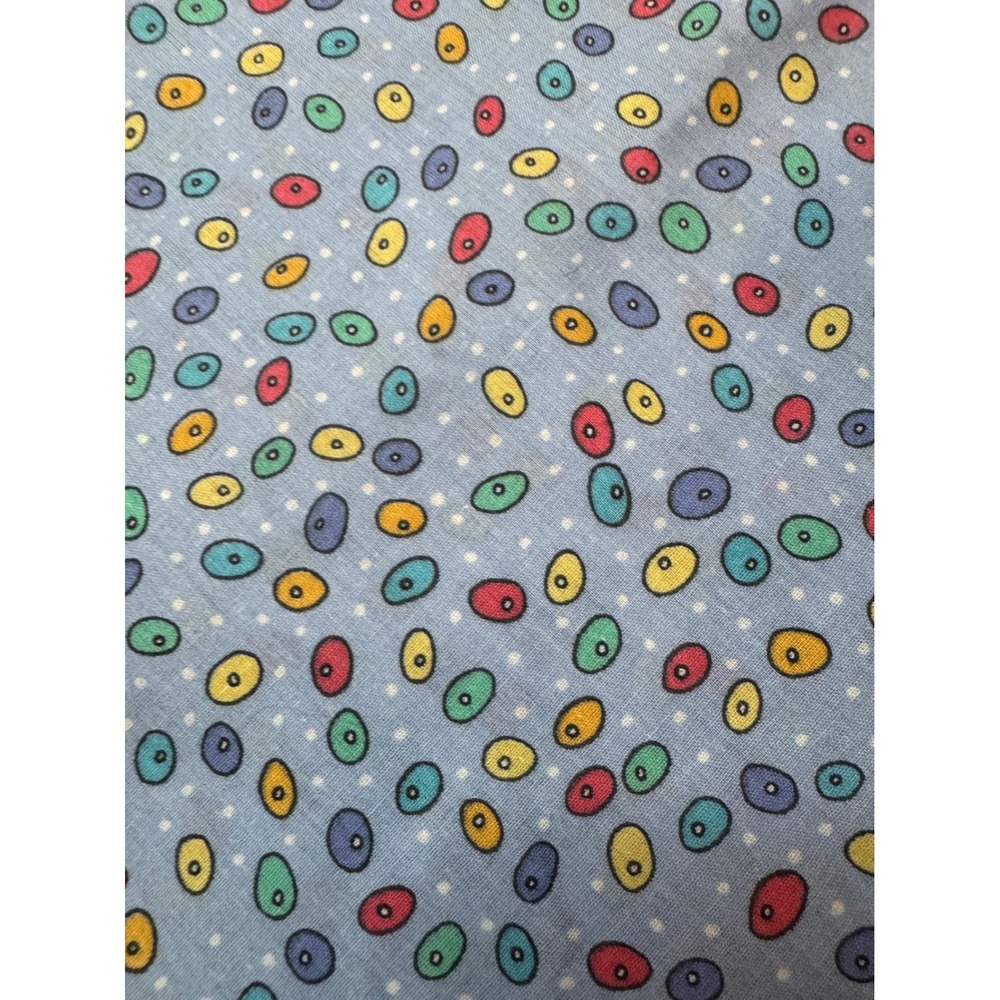 Princess Fabrics Cotton Fabric 1.5 Yards Blue Multi Dot Pattern 1134